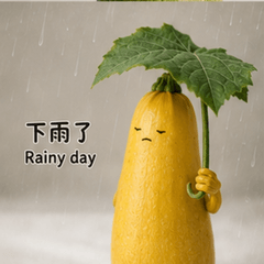 櫛瓜心情日常聊天貼圖