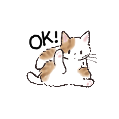 小さな猫たちの小さなスタンプ
