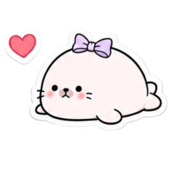 Cute seal stickers01m