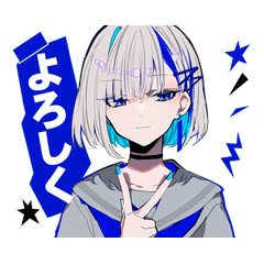 Cool Punk Sailor Girl Stickers