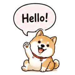 English Speech Bubbles: Shiba Inu