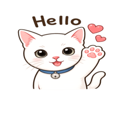 Snow the White Cat's Daily Stickers