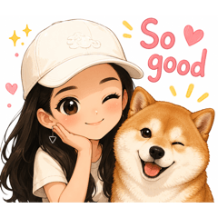 Yaya N Shiba dog Sena