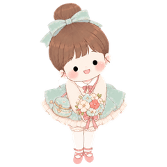 Aqua Music Box Ballerina Girl (No Text)