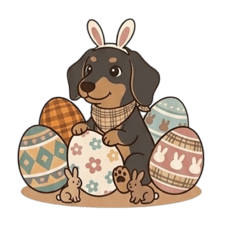 Cute Dachshund Lulu's Celebration