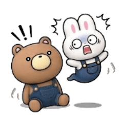 Cute Teddy and Bunny sticker 39