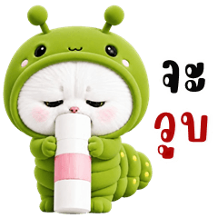 Caterpillar Kitty (Big Stickers)