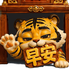 เทพเสือทักทายทุกวัน: สติกเกอร์ BIG
