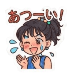 Summer reactions of Heisei retro girls