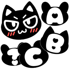 Fun and black animals Alphabet.