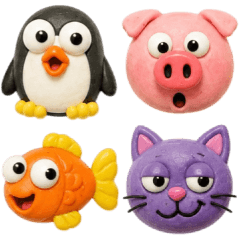 Pop-style clay art