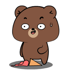 Cute Weird Bear 7 : Pop-up stickers