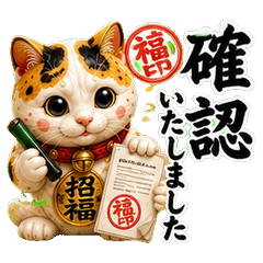 Lucky Cat Reliable Business Stickers