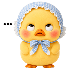 chubby Duck in sweet blue headscarf [TW]
