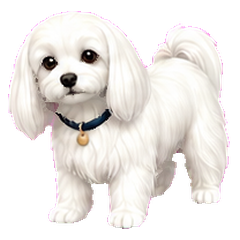 Elegant Maltese Senpai Moves