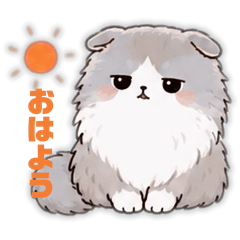 Gray kitty stickers