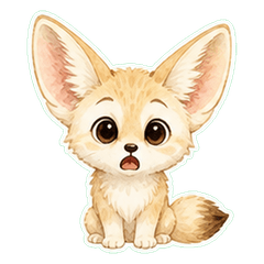 Fennec fox Watercolor 1