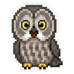 カラフトフクロウドット絵1