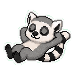 ワオキツネザルドット絵1