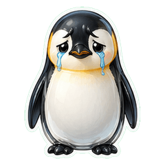 コウテイペンギンガラス風1