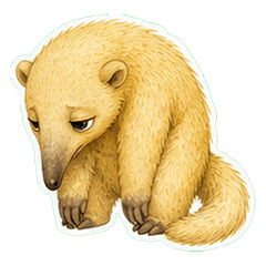 Silky anteater Watercolor 1