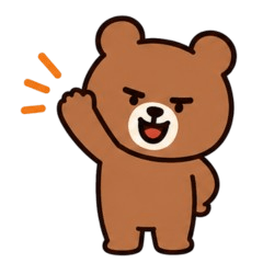 Adorable bear sticker 2026