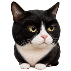 A cat with bushy eyebrows