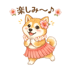 Sakura the Shiba Hula Stickers Vol 2