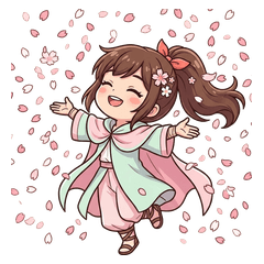 Spring is Here! Cherry Blossom Girl