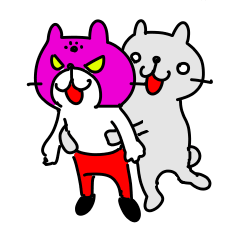 Sticker Of Cat Wrestler 2nd