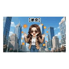 城市墨鏡女孩