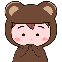 Simple Chibi Bear Brown : Pop-up
