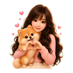 3D美少女與博美犬日常