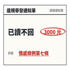 白目舉發單