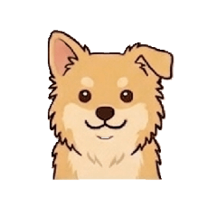 This is a stamp featuring my dog, Gon.