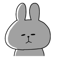 tired rabbit sticker.
