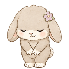 Gentle Lop-Eared Bunny Daily Phrases