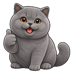 Cute Cat for Work & Daily Life British
