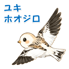 Cute Snow Bunting Stickers