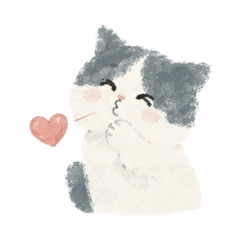 GreyWhiteCatLove