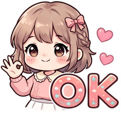 Cute girl with short braids