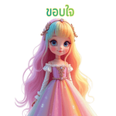 Rainbow Long Hair Polite Thai Language 2