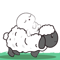 Cute White Bald 14 : Pop-up stickers