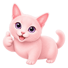 Cute Cat for Work & Daily Life pink