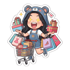 Young Girl in Denim Overalls V.2