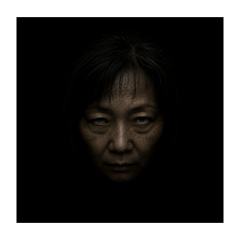 Old women in the darkness