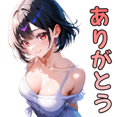 Charming Smile & Cute Girl's Stickers