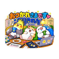 Office Buddies: Birdies & Hamster
