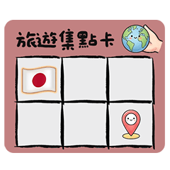 Country Travel Stamp Card Nation sticker