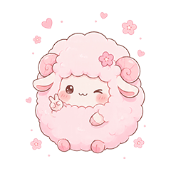Fluffy Lamb Cute Pink Daily
